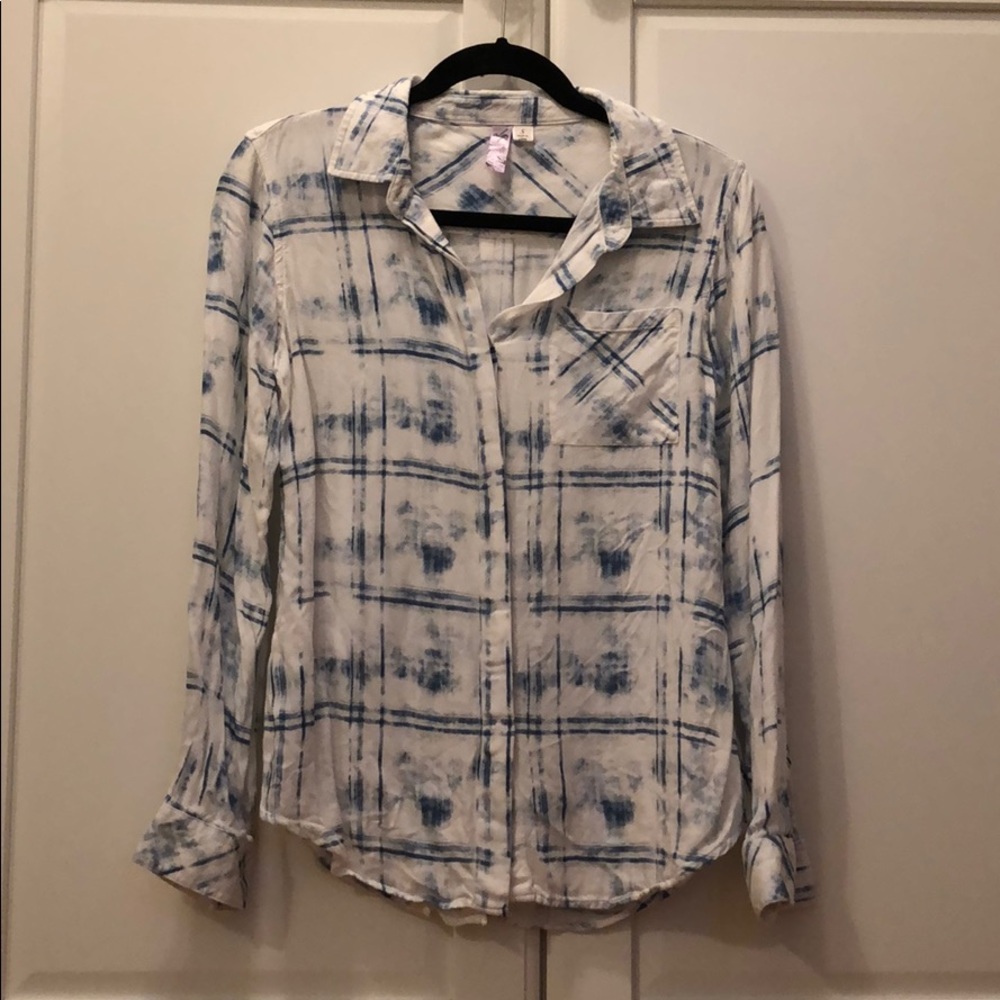 Tie dye button down shirt